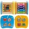 Wooden Activity Cube Xylophone Rope Shape Sorting Kids Education Learning Toys