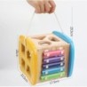 Wooden Activity Cube Xylophone Rope Shape Sorting Kids Education Learning Toys