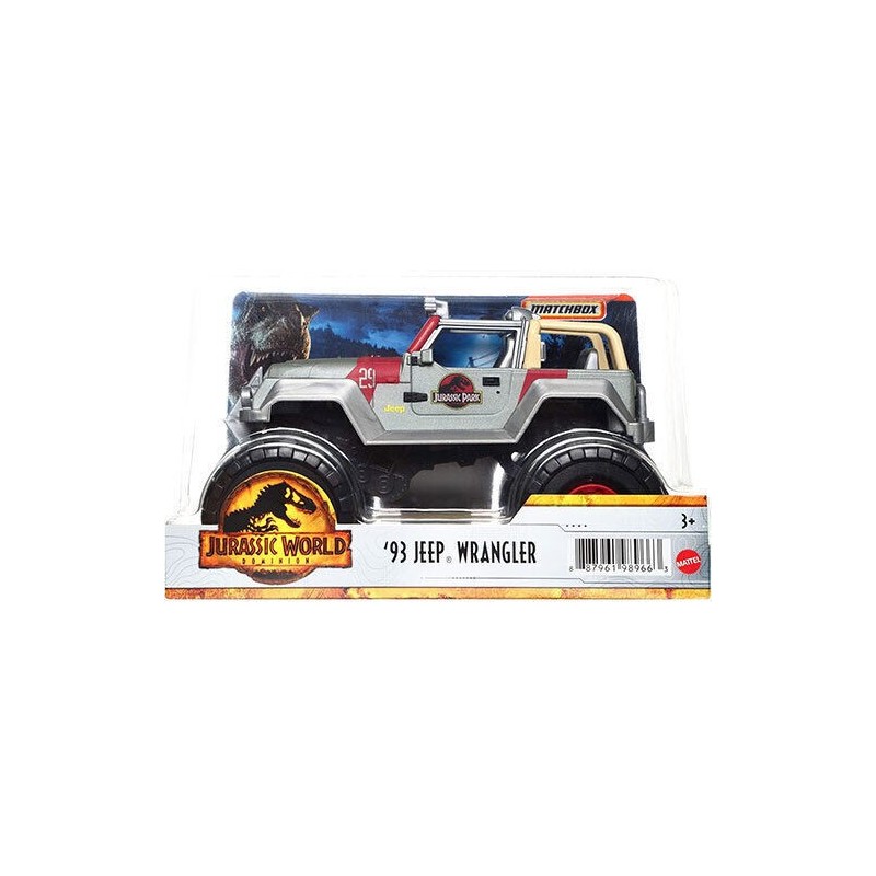 Matchbox Jurassic World Dominion '93 JEEP WRANGLER 1:24 Trucks Toy Vehicles Gift