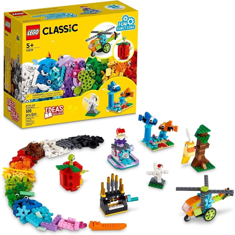 LEGO 11019 Ideas - Classic Bricks and Function - 500 Pieces Building Toy Set Kit