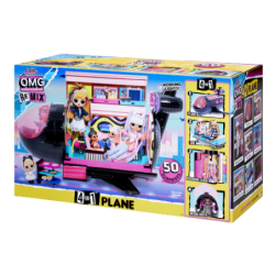 LOL Surprise OMG Remix 4-in-1 Plane Playset Lights 50 Surprises Car Studio Toys