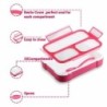 Pink Leakproof Bento Lunch Box 1000ML Meal Prep Storage BPA Free Microwavable