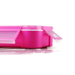 Pink Leakproof Bento Lunch Box 540ML 3 Comp + spork BPA Free Microwavable