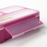 Pink Leakproof Bento Lunch Box 540ML 3 Comp + spork BPA Free Microwavable