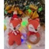 Amigurumi Crochet Stuffed Fox Doll Rattle Toy Baby Christmas Gift Set Box Hamper