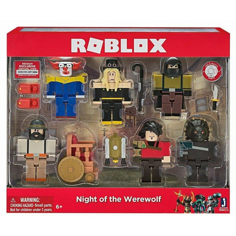 Roblox Night of The Werewolf Six Action Figure Pack Ages 6+ Toy Game Play Boys