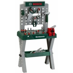 Bosch Workbench 92cm tall Toy Pretend Play Tools Set Saw Hammer Screwdriver Gift