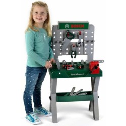 Bosch Workbench 92cm tall Toy Pretend Play Tools Set Saw Hammer Screwdriver Gift