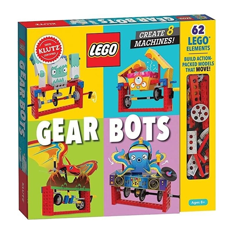 Lego Gear Bots Klutz Create 8 Machines! Build Action-Packed Models That Move!