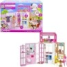 Barbie Fully Furnished House Playset 2 Stories Fold and Go 4 Play Areas Toy Girl