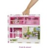 Barbie Fully Furnished House Playset 2 Stories Fold and Go 4 Play Areas Toy Girl