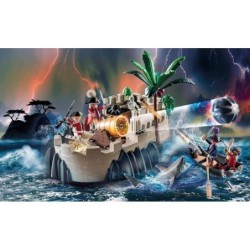 PLAYMOBIL 70413 Pirates Redcoat Bastion Playset Floating Boat Shark 101 pcs Play