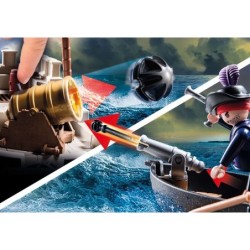 PLAYMOBIL 70413 Pirates Redcoat Bastion Playset Floating Boat Shark 101 pcs Play