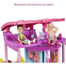 Barbie Chelsea Playhouse House Play Set Slide Pool Furnished 20+ pcs 48cm tall