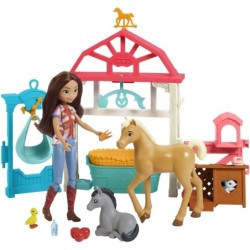 Spirit Foal Nursery Playset with Lucky Doll Caretaking Area Cradle Bunny Crate