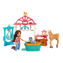 Spirit Foal Nursery Playset with Lucky Doll Caretaking Area Cradle Bunny Crate