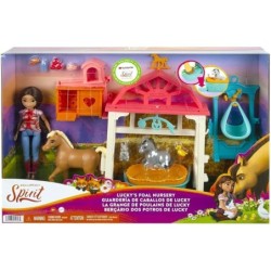 Spirit Foal Nursery Playset with Lucky Doll Caretaking Area Cradle Bunny Crate