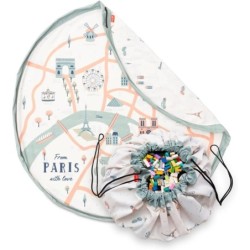 Play&Go Toy Storage Bag Paris Map Playmat Double Printed Reversible 140cm Large