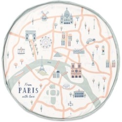 Play&Go Toy Storage Bag Paris Map Playmat Double Printed Reversible 140cm Large