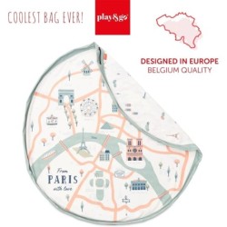 Play&Go Toy Storage Bag Paris Map Playmat Double Printed Reversible 140cm Large