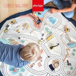 Play&Go - Toy Storage Bag - L.A. Roadmap Playmat Double Reversible 140cm Large