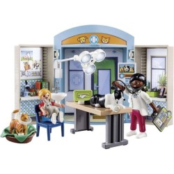 Playmobil City Life Vet Clinic Play Box - 70309 Pet Doctor Cat Dog 59 pcs Toys