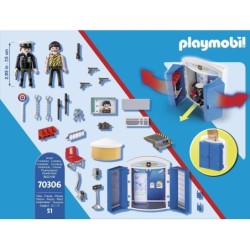 PLAYMOBIL 70306 Police Station Play Box Ages 4+ Toy Fight Car Camera Key