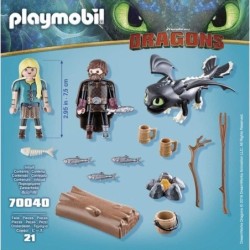 Playmobil How to Train your Dragon Hiccup, Astrid And Dragon 21pc 70040