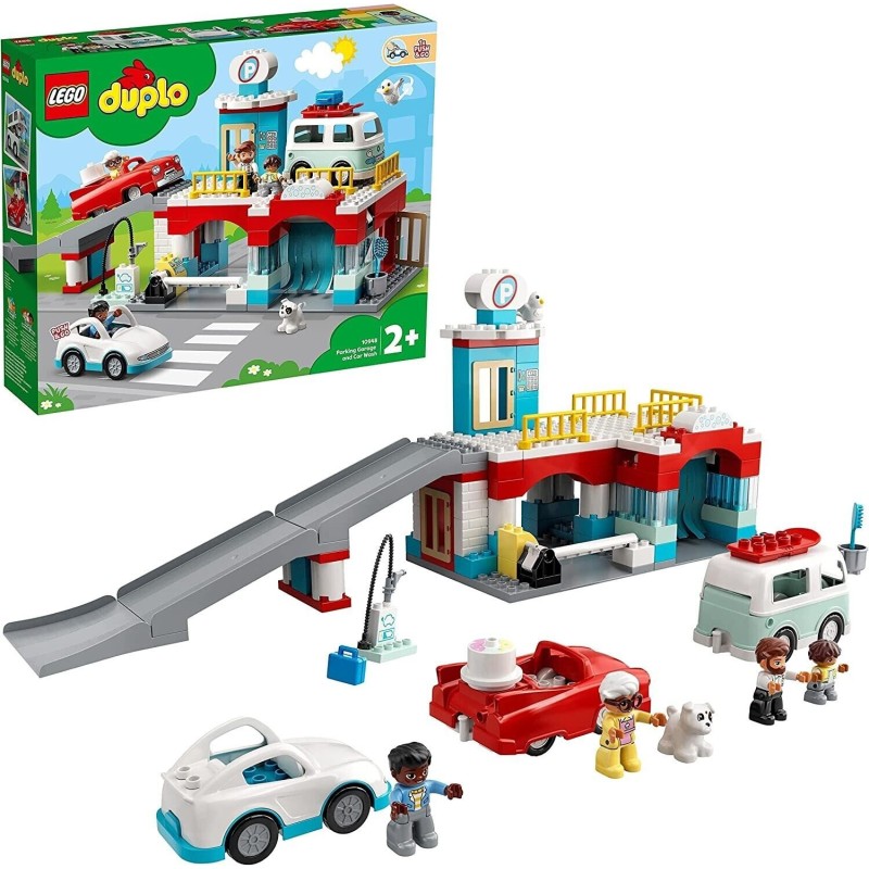 LEGO Duplo 10948 Parking Garage and Car Wash 2+ Toddler Toys 112pcs