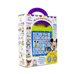 Disney Baby My First Smart Pad Library Toy 8 Books Mickey Mouse Alphabet Colours