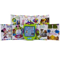 Disney Baby My First Smart Pad Library Toy 8 Books Mickey Mouse Alphabet Colours