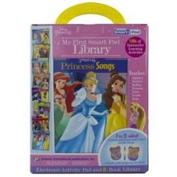 Disney Princess My First Smart Pad Library Toy 8 Books Alphabet Colours Songs