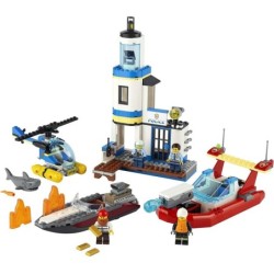 Lego City 60308 Seaside Police and Fire Mission Set Helicopter Speed Boat 297pcs