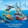 Lego City 60308 Seaside Police and Fire Mission Set Helicopter Speed Boat 297pcs