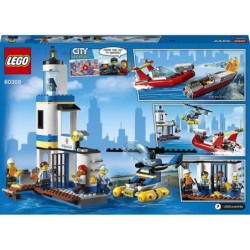 Lego City 60308 Seaside Police and Fire Mission Set Helicopter Speed Boat 297pcs