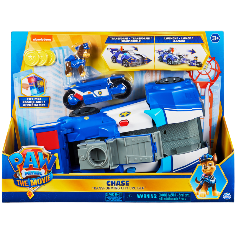 Paw Patrol Chase Transforming City Cruiser Vehicle Figure Light Sound Toy Gift