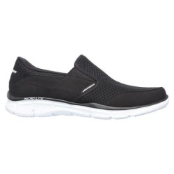 SKECHERS Men's Equalizer Black/White M14(US) Memory Foam Casual Slip On Shoes