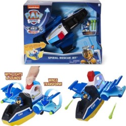 Paw Patrol Spiral Transforming Rescue Jet Lights Sounds Chase Figure Toys Gift