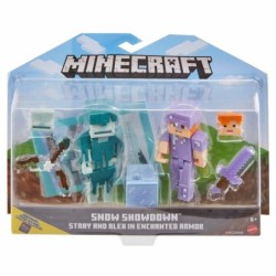 Minecraft Snow Showdown Stray & Alex in Enchanted Armor 3.5in 2 Pack Comic Maker