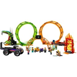 LEGO City Double Loop Stunt Arena 60339 Monster Truck Playset Motorbikes 598pcs