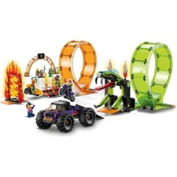 LEGO City Double Loop Stunt Arena 60339 Monster Truck Playset Motorbikes 598pcs