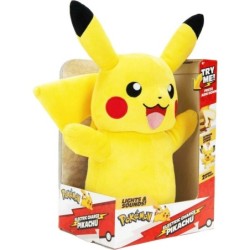 Pokemon Electric Charge Pikachu 11' Plush Lights Sounds Motion 30+ Reactions Toy