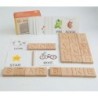 Wooden Montessori Alphabet Tracing Board Single Flash Card Educational Toys