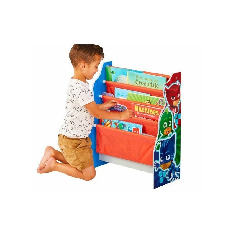 Licensed PJ Masks Kids Sling Bookcase Bedroom Book Storage Shelf Wood Boys