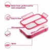 Leakproof Bento Lunch Box Pink 1000ML + Green 540ML BPA Free Microwavable