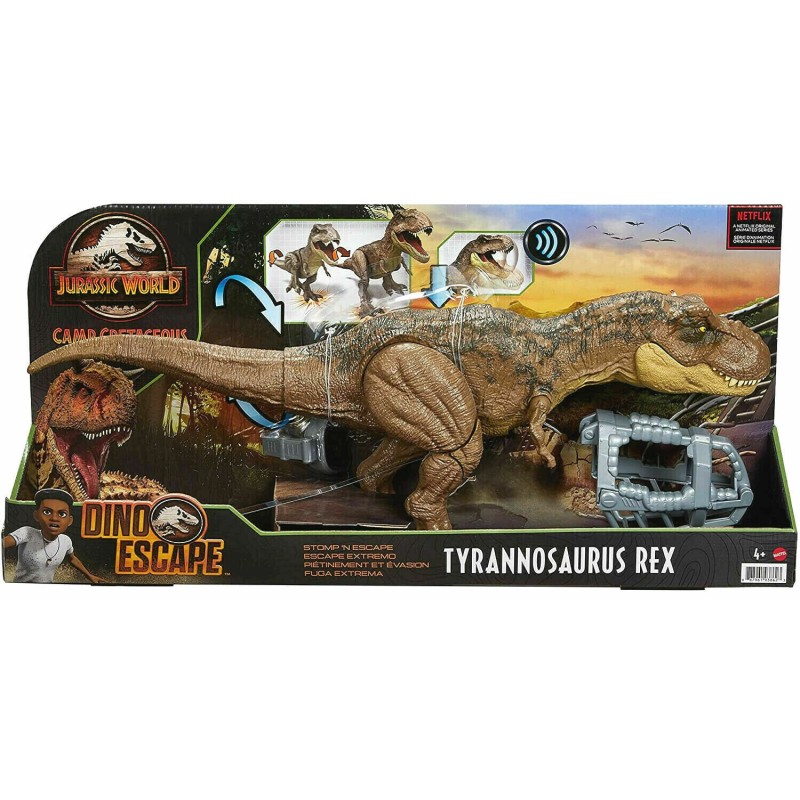 Jurassic World Stomp N Escape Tyrannosaurus Rex T-Rex Sounds Camp Cretaceous Toy