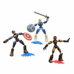 Marvel Avengers Bend And Flex Taskmaster Vs Iron Man & Captain America Toy Gift