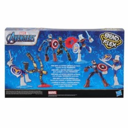 Marvel Avengers Bend And Flex Taskmaster Vs Iron Man & Captain America Toy Gift