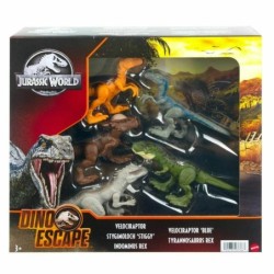 Jurassic World Dino Escape 5Pcs 6In Figure Indominus T Rex Velociraptor Stiggy