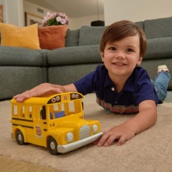 CoComelon Musical Yellow School Bus & JJ Figurine Plays ‘Wheels on The Bus’ Toy